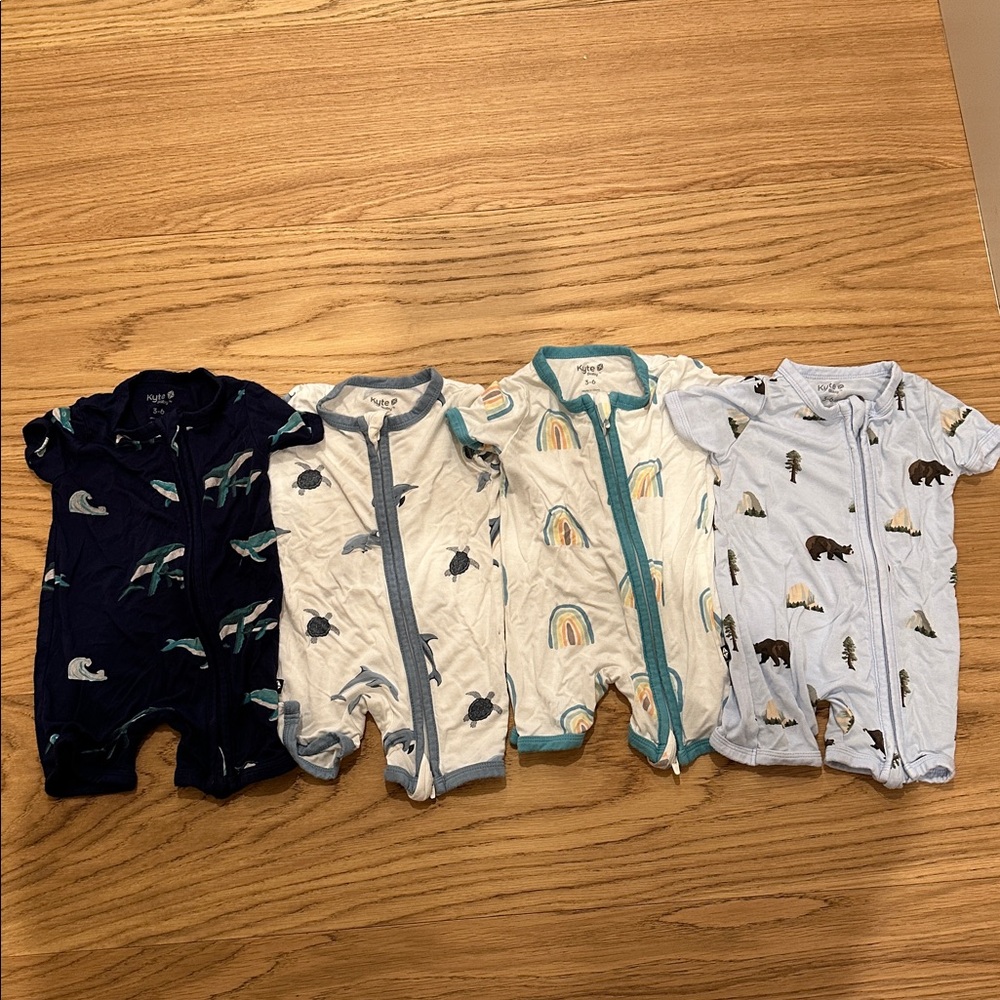 Kyte BABY zippered shortall set 3-6mo